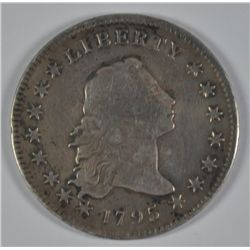 1795 (2-LEAF) FLOWING HAIR DOLLAR VG/F