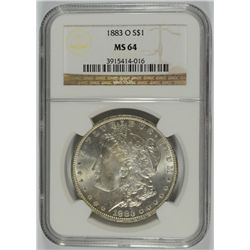 1883-O MORGAN DOLLAR NGC MS-64