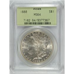 1888 MORGAN DOLLAR PCGS MS-64 OGH