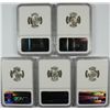 Image 2 : LOT OF ( 5 ) 1953-S ROOSEVELT DIMES, NGC MS-67!