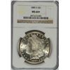 Image 1 : 1880-S MORGAN SILVER DOLLAR, NGC MS-64+  LOOKS MS-65!