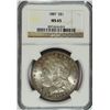Image 1 : 1887 MORGAN SILVER DOLLAR, NGC MS-65 GEM !!