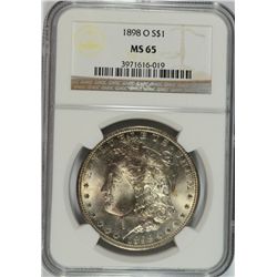 1898-O MORGAN SILVER DOLLAR, NGC MS-65 GEM! SUPERB COIN!