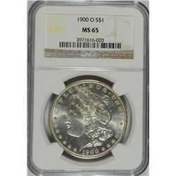 1900-O MORGAN SILVER DOLLAR, NGC MS-65  GEM!!