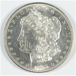1885-S MORGAN SILVER DOLLAR, CHOICE BU  SEMI-PL