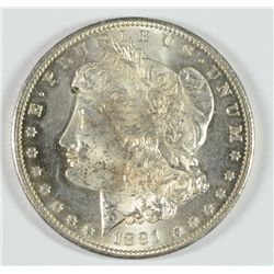 1891-CC MORGAN SILVER DOLLAR, MS-63  KEY DATE CARSON CITY