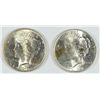 Image 1 : ( 2 ) 1922 PEACE SILVER DOLLARS, AU
