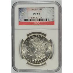 1921-D MORGAN DOLLAR NGC MS-62