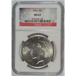 1926 PEACE DOLLAR NGC MS-63