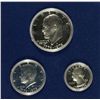 Image 2 : 1976 PROOF AND UNC 3 PIECE BICENTENNIAL; 40% SILVER COIN SETS