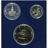 Image 3 : 1976 PROOF AND UNC 3 PIECE BICENTENNIAL; 40% SILVER COIN SETS