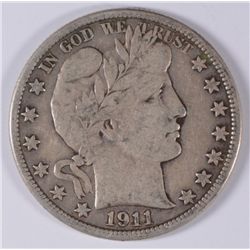 1911 BARBER HALF DOLLAR, VF