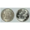 Image 2 : LOT OF ( 2 ) 1949 FRANKLIN HALF DOLLARS,  MS-63++