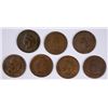 Image 1 : LOT OF ( 7 ) 1876 INDIAN HEAD CENTS, GOOD