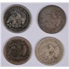 Image 2 : LOT OF ( 4 ) SEATED QUARTERS: 1854, 1873, 1876-CC AND 1858, GOOD-FINE