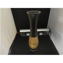 THAI- MANGO WOOD VASE- HAND CARVED-UNIQUE-GREAT GIFT