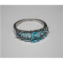 STERLING SILVER BLUE TOPAZ RING