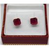 Image 1 : 14KT WHITE GOLD RUBY (4.40ct) EARRINGS