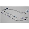 Image 3 : 14KT WHITE GOLD SAPPHIRE (5.0ct) NECKLACE