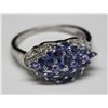 Image 1 : STERLING SILVER TANZANITE RING