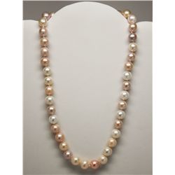 14KT GOLD GENUINE FRESHWATER PEARL NECKLACE