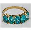 Image 1 : 10KT GOLD BLUE ZIRCON RING