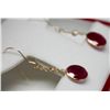 Image 2 : 14KT GOLD RUBY (3.45ct) & DIAMOND EARRINGS