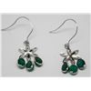 Image 2 : 14KT WHITE GOLD EMERALD (4.40ct) EARRINGS