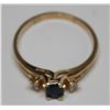 Image 3 : 14KT GOLD SAPPHIRE (0.50ct) & DIAMOND RING