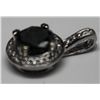 Image 3 : 14KT WHITE GOLD BLACK DIAMOND (0.92ct) & WHITE DIAMOND (0.16ct) PENDANT