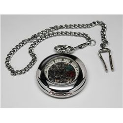 NEW POCKET WATCH W/ SEE-THROUGH MECHANICAL