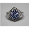 Image 1 : STERLING SILVER TANZANITE RING