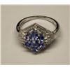 Image 3 : STERLING SILVER TANZANITE RING