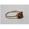Image 2 : 9KT GOLD CITRINE & AMETHYST RING