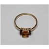 Image 3 : 9KT GOLD CITRINE & AMETHYST RING