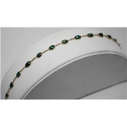 14KT GOLD EMERALD (7.20ct) BRACELET