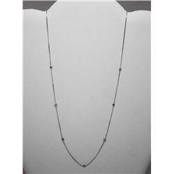 10KT WHITE GOLD DIAMOND (0.39ct) NECKLACE