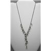 Image 1 : 10KT WHITE GOLD GREEN AMETHYST NECKLACE