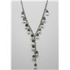 Image 3 : 10KT WHITE GOLD GREEN AMETHYST NECKLACE