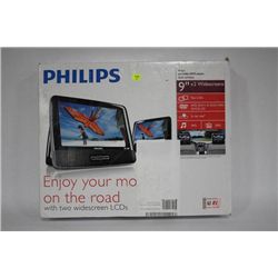 PHILIPS 9" DUAL SCREEN PORTABLE DVD PLAYER