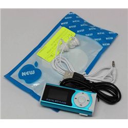 DIGITAL DISPLAY MP3 PLAYER W/ACCESSORIES BLUE