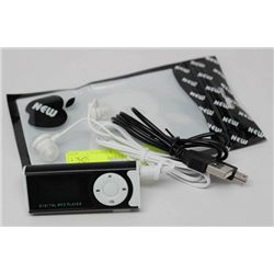 DIGITAL DISPLAY MP3 PLAYER W/ACCESSORIES BLACK