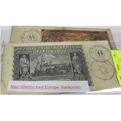 NAZI GHETTO EAST EUROPE BANKNOTES X2