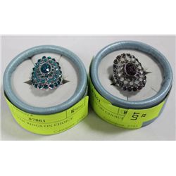 TWO TONE SILVER RINGS