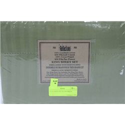 KING SHEET SET 400 TC GREEN