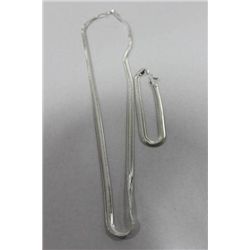 HERRINGBONE CHAIN WITH MATCHING BRACELET