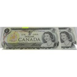 1971 CONSEC $1 GEM UNC NOTE X2