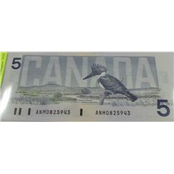 GEM UNC 1986 "KINGFISHER" $5 NOTE