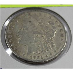 1921 "S" MORGAN US SILVER DOLLAR