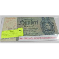 NAZI 100 MARKS CONCENTRATION CAMP ORANIENBURG